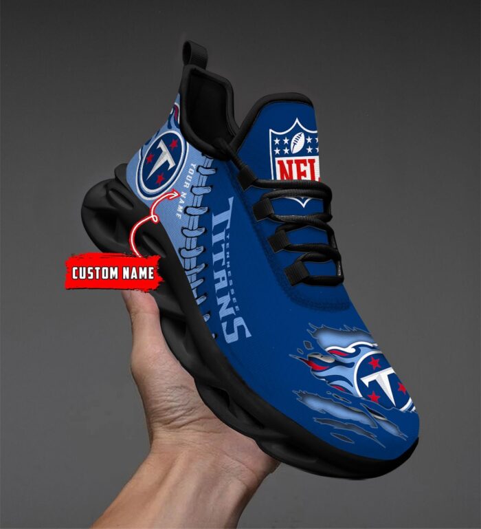 Tennessee Titans Personalized NFL Max Soul Shoes for NFL Fan