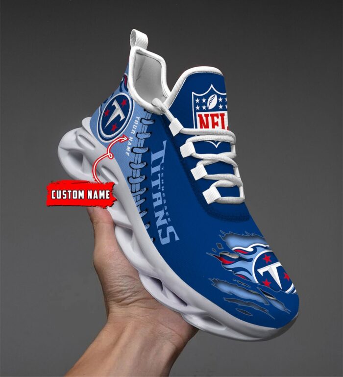 Tennessee Titans Personalized NFL Max Soul Shoes for NFL Fan