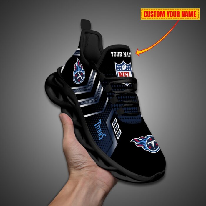 Tennessee Titans Personalized NFL Metal Style Design Max Soul Shoes