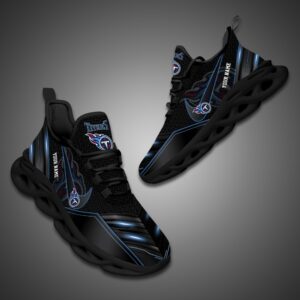 Tennessee Titans Personalized NFL Neon Light Max Soul Shoes