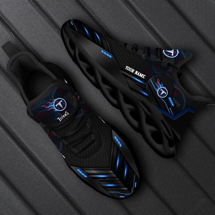 Tennessee Titans Personalized NFL Sport Black Max Soul Shoes