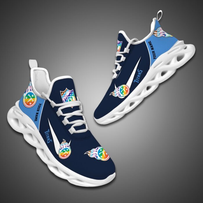 Tennessee Titans Personalized Pride Month Luxury NFL Max Soul Shoes Ver 2