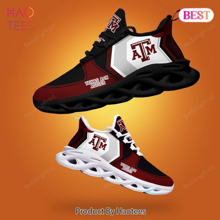 Texas A&M Aggies NCAA White Mix Red Max Soul Shoes for Fan