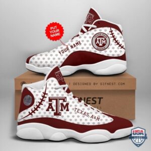 Texas Am Air Jordan 13 Custom Name Personalized Shoes