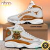 Texas Longhorns Fans Baby Yoda Custom Name Air Jordan 13 Sneaker Shoes