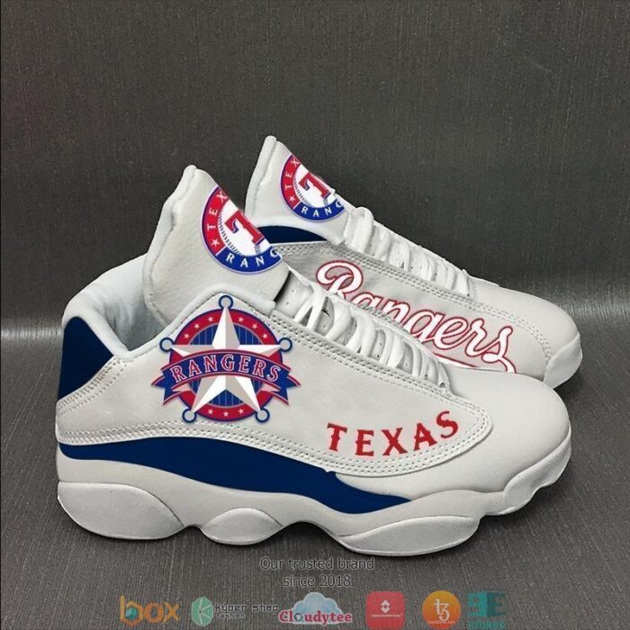 Texas Rangers Football Big Logo Air Jordan 13 Sneaker Shoes