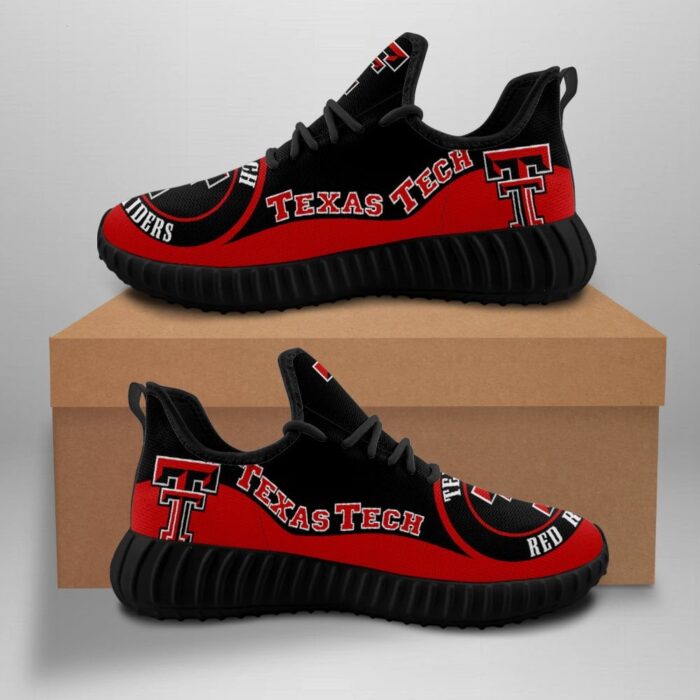 Texas Tech Red Raiders Sneakers Big Logo Yeezy Shoes Art 552