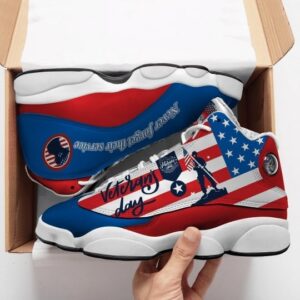 Thank You Veterans Day American Flag All Over Printed Air Jordan 13 Sneakers