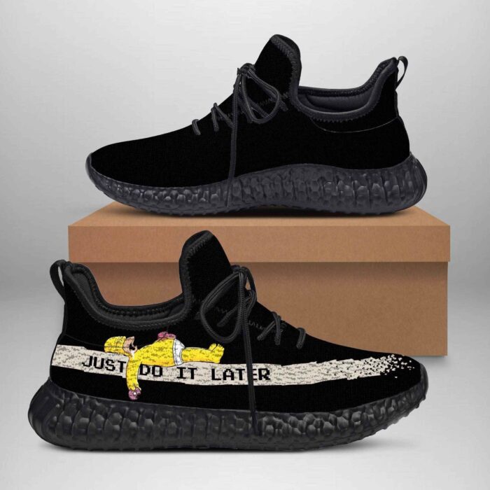 Tired Homer Simpson Just Do It Later Yeezy Boost Shoes Sport Sneakers Yeezy Shoes