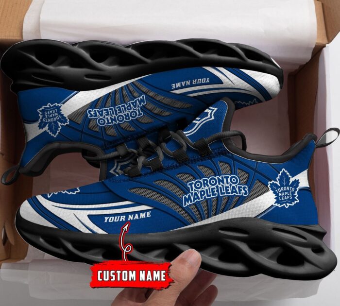 Toronto Maple Leafs Black Custom Shoes Max Soul