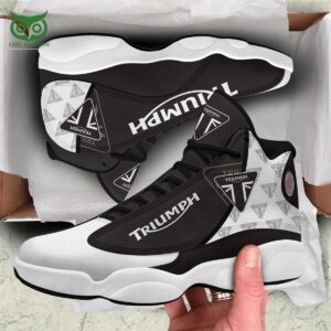 Triumph Motorcycles Brand Black Air Jordan 13 Sneakers