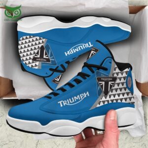 Triumph Motorcycles Brand Blue Air Jordan 13 Sneakers