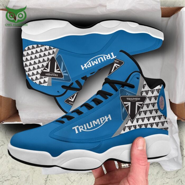 Triumph Motorcycles Brand Blue Air Jordan 13 Sneakers