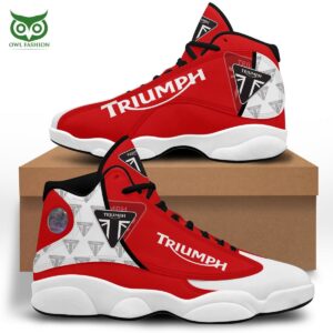 Triumph Motorcycles Brand Red Air Jordan 13 Sneakers