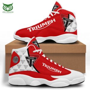 Triumph Motorcycles Brand Red Air Jordan 13 Sneakers