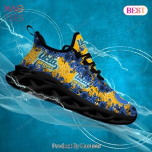 UCLA Bruins NCAA Blue Gold Flower Max Soul Shoes