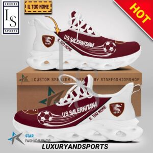 US Salernitana Custom Name Brown Max Soul Shoes