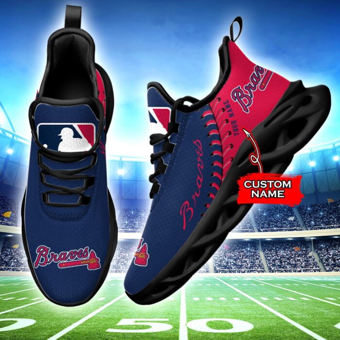 USA MLB Atlanta Braves Max Soul Sneaker Custom Name Ver 1