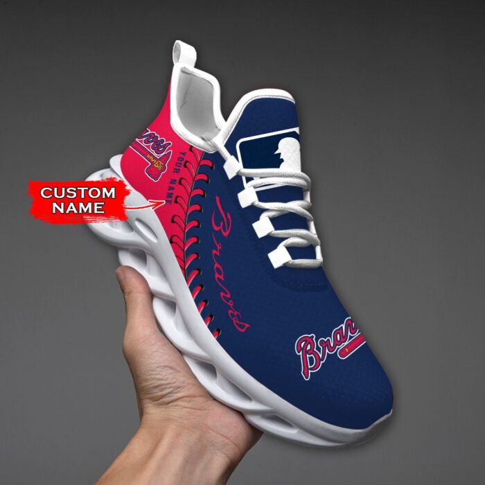 USA MLB Atlanta Braves Max Soul Sneaker Custom Name Ver 1