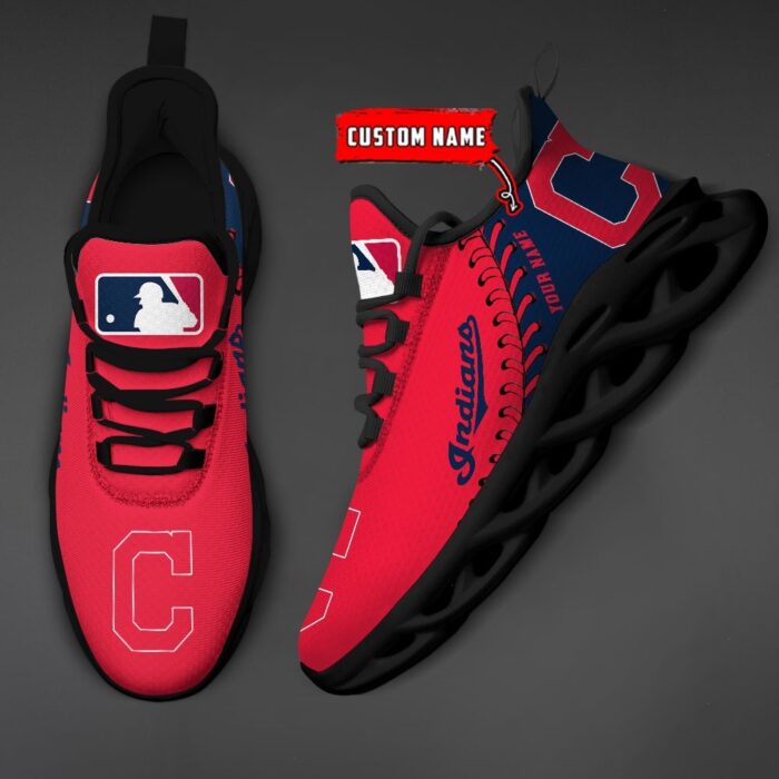 USA MLB Cleveland Indians Max Soul Sneaker Custom Name 87K2023