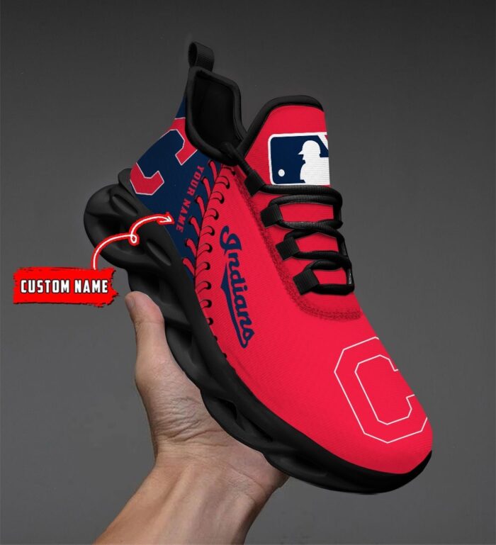 USA MLB Cleveland Indians Max Soul Sneaker Custom Name 87K2023