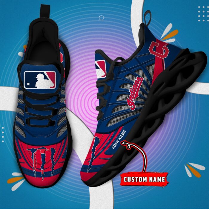 USA MLB Cleveland Indians Max Soul Sneaker Custom Name 88K2023