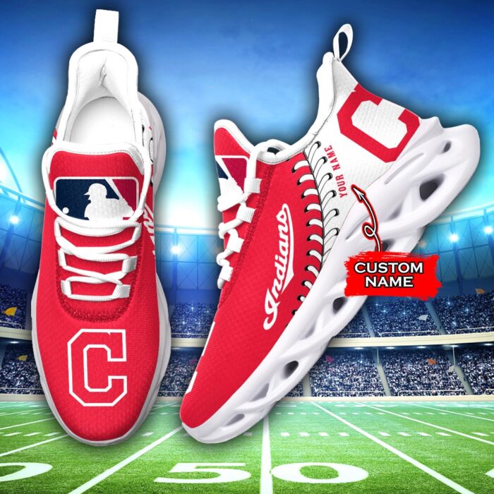 USA MLB Cleveland Indians Max Soul Sneaker Custom Name Ver 1