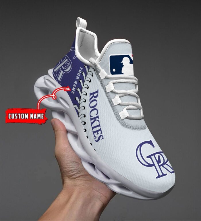 USA MLB Colorado Rockies Max Soul Sneaker Custom Name 87K2023