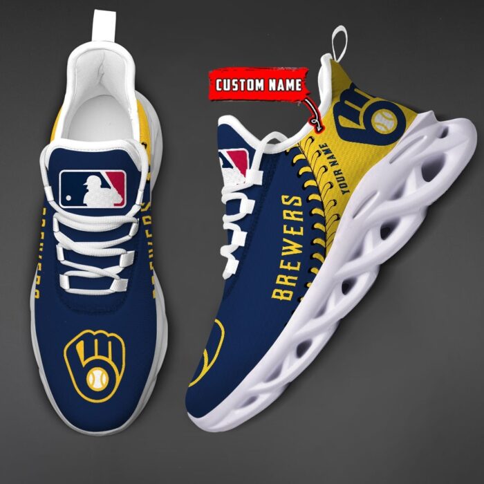 USA MLB Milwaukee Brewers Max Soul Sneaker Custom Name 87K2023