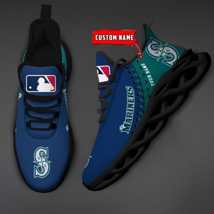 USA MLB Seattle Mariners Max Soul Sneaker Custom Name 87K2023