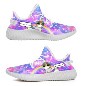 Unicorn I Am Cute As Hell Yeezy Boost Shoes Sport Sneakers Yeezy Shoes