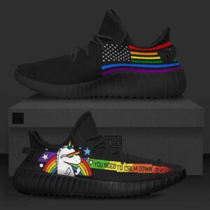 Unicorn Lgbt You Need To Calm Down Yeezy Boost Shoes Sport Sneakers Yeezy Shoes