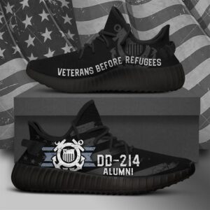 United States Coast Guard Black Runing Yeezy Shoes Sport Sneakers