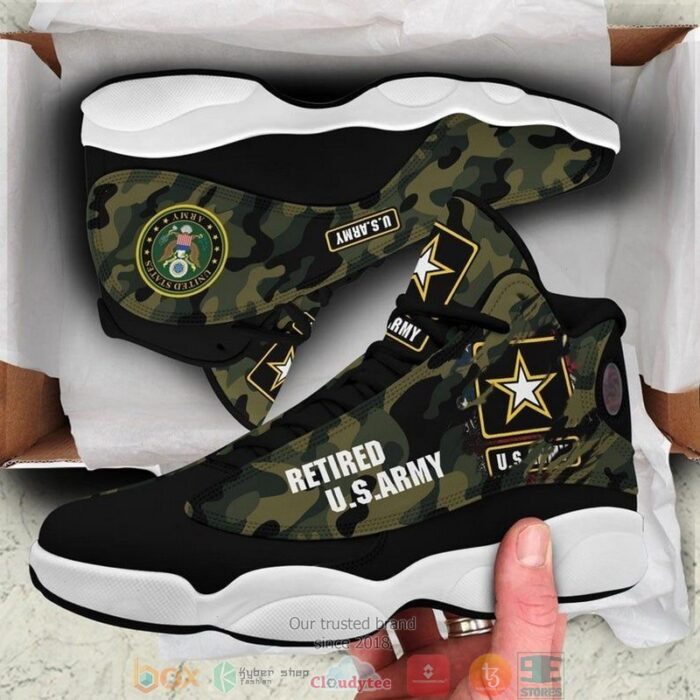 Us Army Camo 4 Air Jordan 13 Sneaker Shoes