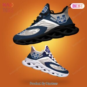 Utah State Aggies NCAA Blue Grey Color Max Soul Shoes