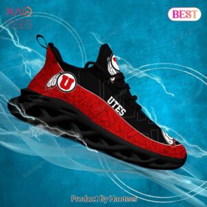 Utah Utes NCAA Black Red Color Max Soul Shoes