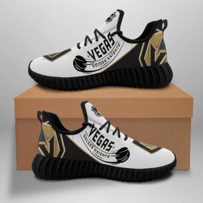 Vegas Golden Knight New Hockey Custom Shoes Sport Sneakers Vegas Golden Knight Yeezy Boost Yeezy Shoes