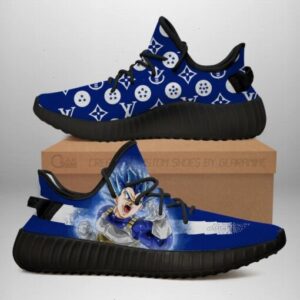 Vegeta Blue Yeezy Shoes Fashion Dragon Ball Shoes Fan Ver 1