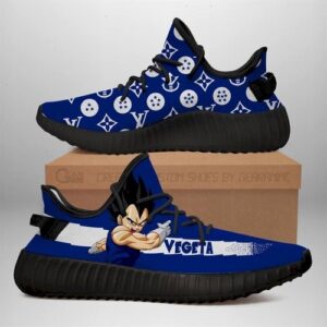 Vegeta Fashion Dragon Ball Yeezy Sneakers Shoes Black