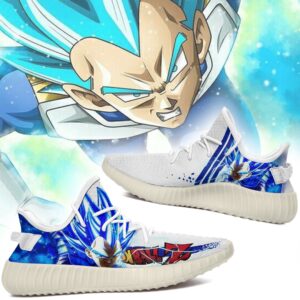 Vegeta Saiyan Blue Yeezy Shoes Dragon Ball Perfect Gift For DBZ Fan