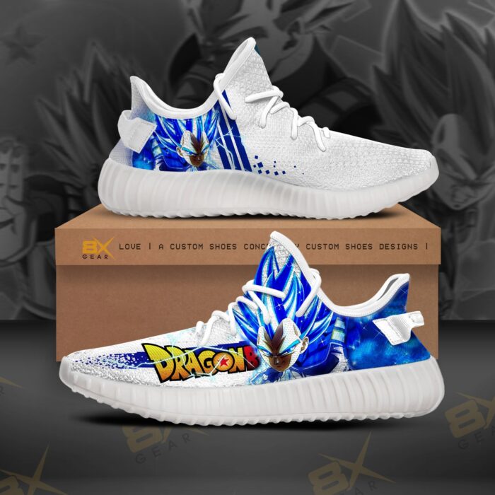 Vegeta Super Saiyan Blue Yeezy Sneakers Dragon Ball Shoes Fan H11072