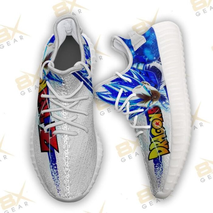 Vegeta Super Saiyan Blue Yeezy Sneakers Dragon Ball Shoes Fan H11072