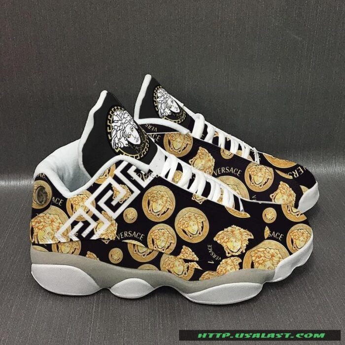 Versace Logo Pattern Air Jordan 13 Shoes