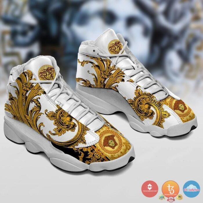 Versace White Air Jordan 13 Shoes