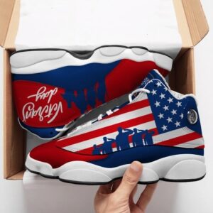 Veterans Day American Flag All Over Printed Air Jordan 13 Sneakers