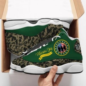 Veterans Day Thank You For Your Service Camo Air Jordan 13 Shoes