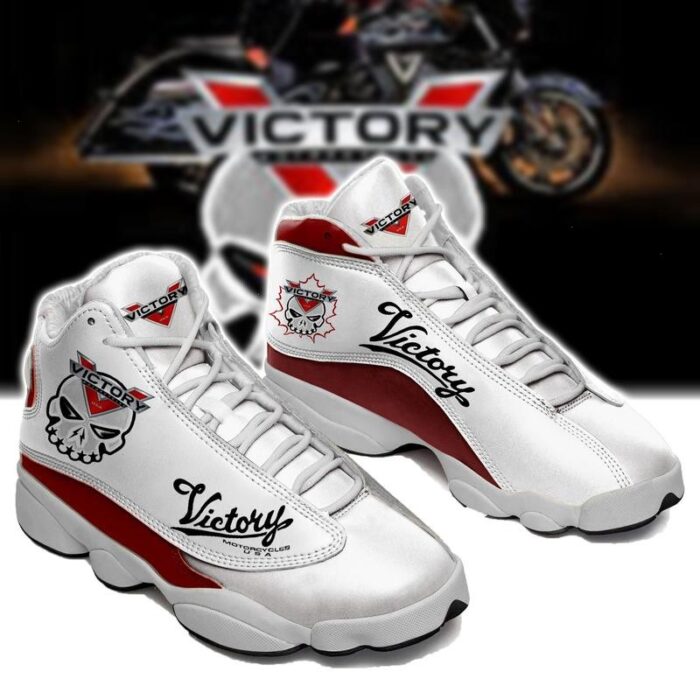 Victory Motorcycles White Air Jordan 13 Sneaker