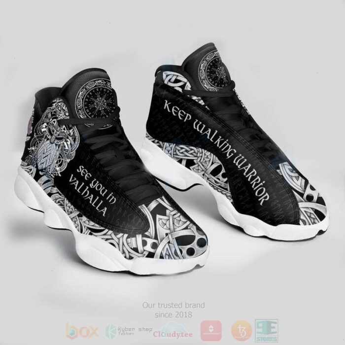 Viking Keep Walking Warrior Odin Tattoo Air Jordan 13 Shoes