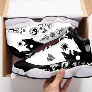 Viking Wolf Skoll And Hati All Over Print Air Jordan 13 Sneakers