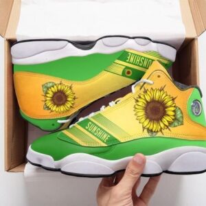 Vintage Sunflower All Over Printed Air Jordan 13 Sneakers